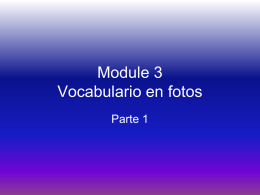 Module 1 Vocabulario en fotos