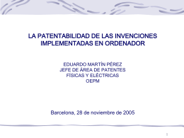 DIRECTIVA SOBRE INVENCIONES IMPLEMENTADAS EN …