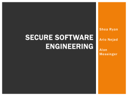 Secure Design Patterns - College of Engineering and