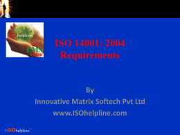 ISO 14001: 2004Requirements
