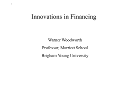 Innovations in Financing the Poor