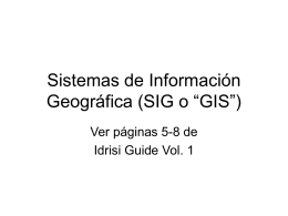 Sistemas de informacion geografica (GIS)