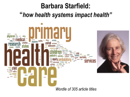 Primary Care/Specialty Care in the Era of Multi