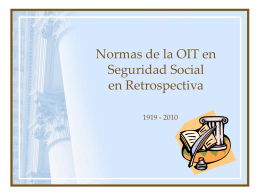 ILO Social Security Standards in perspective