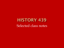 History 439 - Simon Fraser University