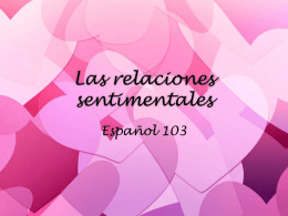 Las relaciones sentimentales