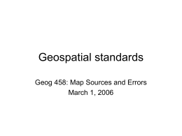 Geospatial standards - DePaul University GIS Collaboratory