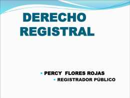 DERECHO REGISTRAL