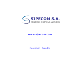 Diapositiva 1 - Sipecom S.A.
