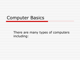 Computer Basics - Utah Education Network