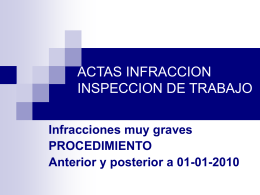 ACTAS INFRACCION INSPECCION DE TRABAJO