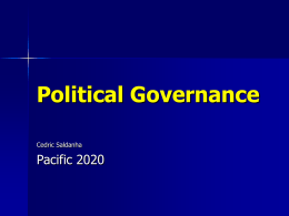 Political Governance - Public Sector Management
