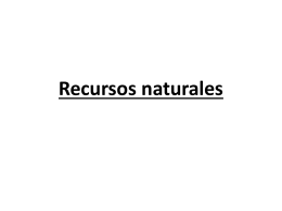 Recursos naturales