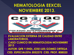 HEMATOLOGIA EEXCEL NOVIEMBRE 2013.