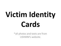 Victim Identity Cards