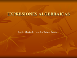Expresiones Algebraicas