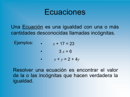 Ecuaciones