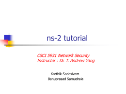 NS-2 tutorial & demo