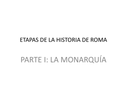 ETAPAS DE LA HISTORIA DE ROMA
