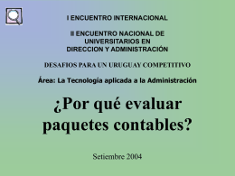 I ENCUENTRO INTERNACIONAL II ENCUENTRO …