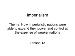 Imperialism - The University of Southern Mississippi