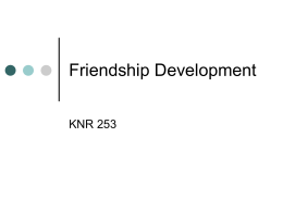 Social Skills / Friendship Development