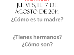 HAZ AHORA jueves, el 7 de agosto de 2014