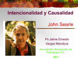 Intencionalidad y Causalidad John Searle
