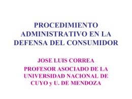 PROCEDIMIENTO ADMINISTRATIVO EN LA DEFENSA DEL …