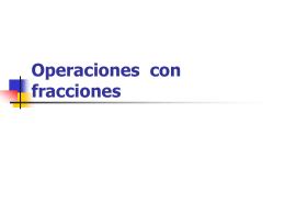 Operaciones con fracciones