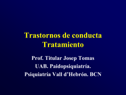 Trastornos de conducta Tratamiento