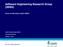 Software Engineering Research Group (SERG)