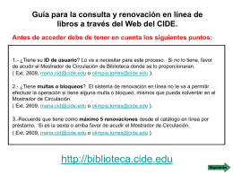 Diapositiva 1 - Biblioteca CIDE