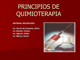 PRINCIPIOS DE QUIMIOTERAPIA