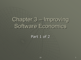 Chapter 2 – Evolution of Software Economics