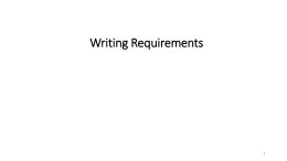 Writing Requirements