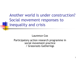 Another world is under construction? Social movement
