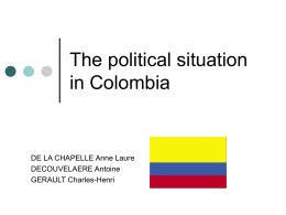 The political situation in Colombia
