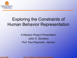 Exploring the Constraints of Human Behavior Representation