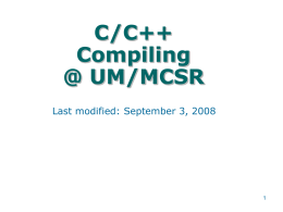 C/C++ Compiling