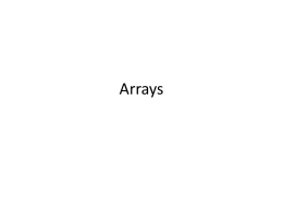 Arrays - Portland State University