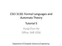 CSC3130 Tutorial 4 - Department of Computer Science …