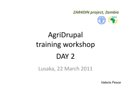 AgriDrupal training workshop, Day 2