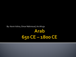 Arab 650 CE – 1800 CE