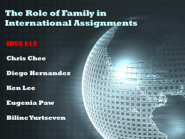 The Role of Family in International Assignments