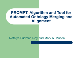 PROMPT: Algorithm and Tool for Automated Ontology …