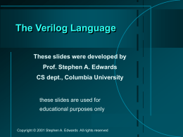 The Verilog Language - TheCAT