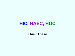 HIC, HAEC, HOC - The GCH Languages Blog