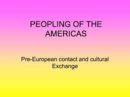 PEOPLING OF THE AMERICAS - Leleua Loupe