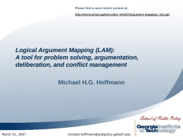 Logical Argument Mapping (LAM)